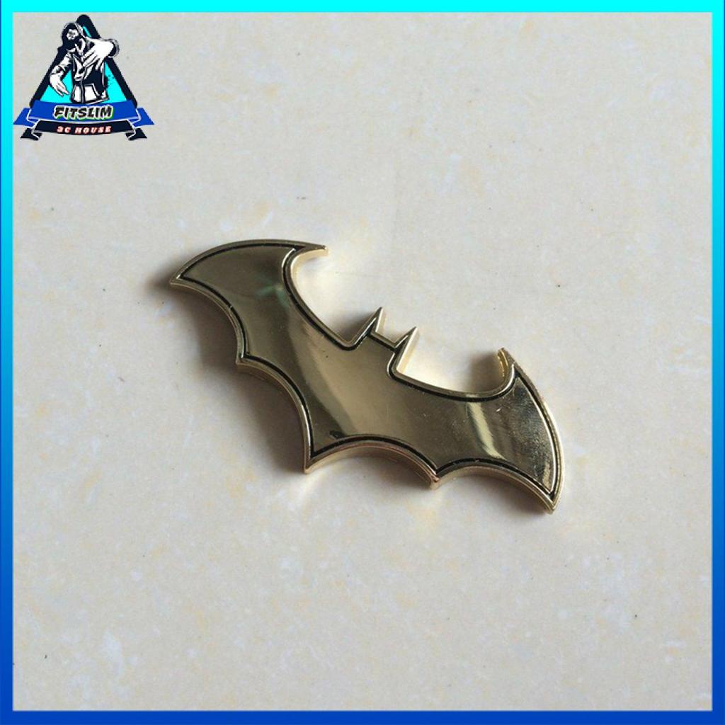 Miếng dán logo đuôi xe máy xe hơi decal hình dơi 3D bằng kim loại