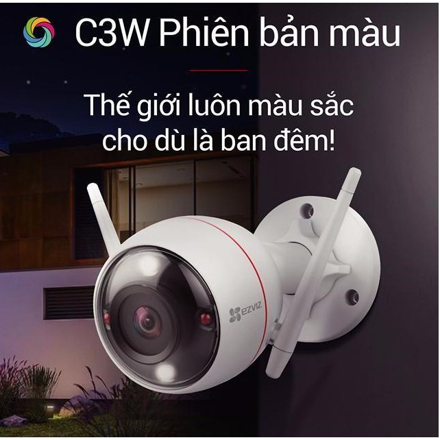 Camera 2M IP Wifi Ngoài Trời Hikvision EZVIZ C3WN CV310 C3W  1080P FULLHD PRO MÀU BAN ĐÊM [CHÍNH HÃNG - BH 24Th] | BigBuy360 - bigbuy360.vn