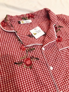 [SALE] Pijama sooc Thái thô thêu hoa