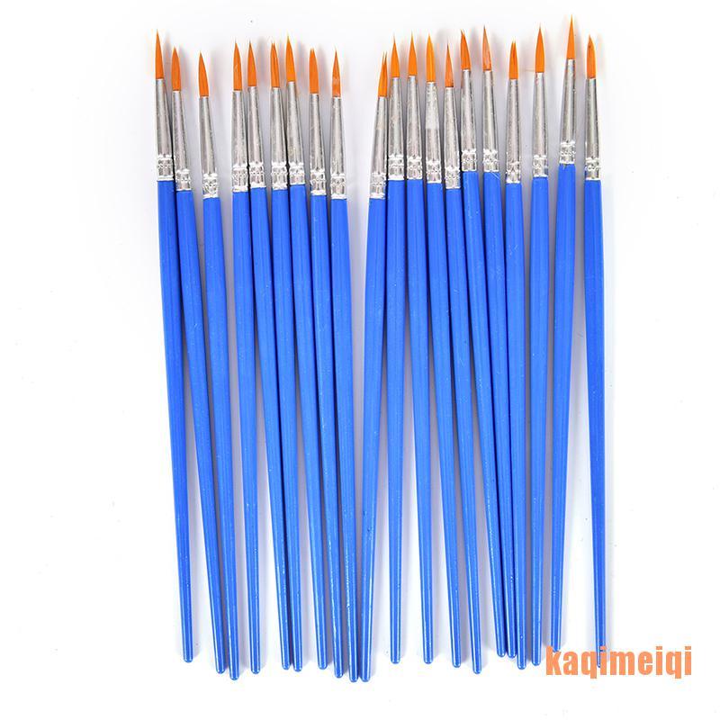 Set 10 Cọ Vẽ Tranh Màu Nước Đầu Tròn Bằng Nylon