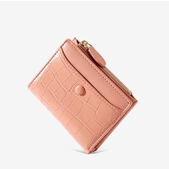 Faya - Ví ngắn da vân đơn giản V155