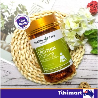 Viên Uống Mầm Đậu Nành Healthy Care Super Lecithin 1200mg 100 Viên Úc