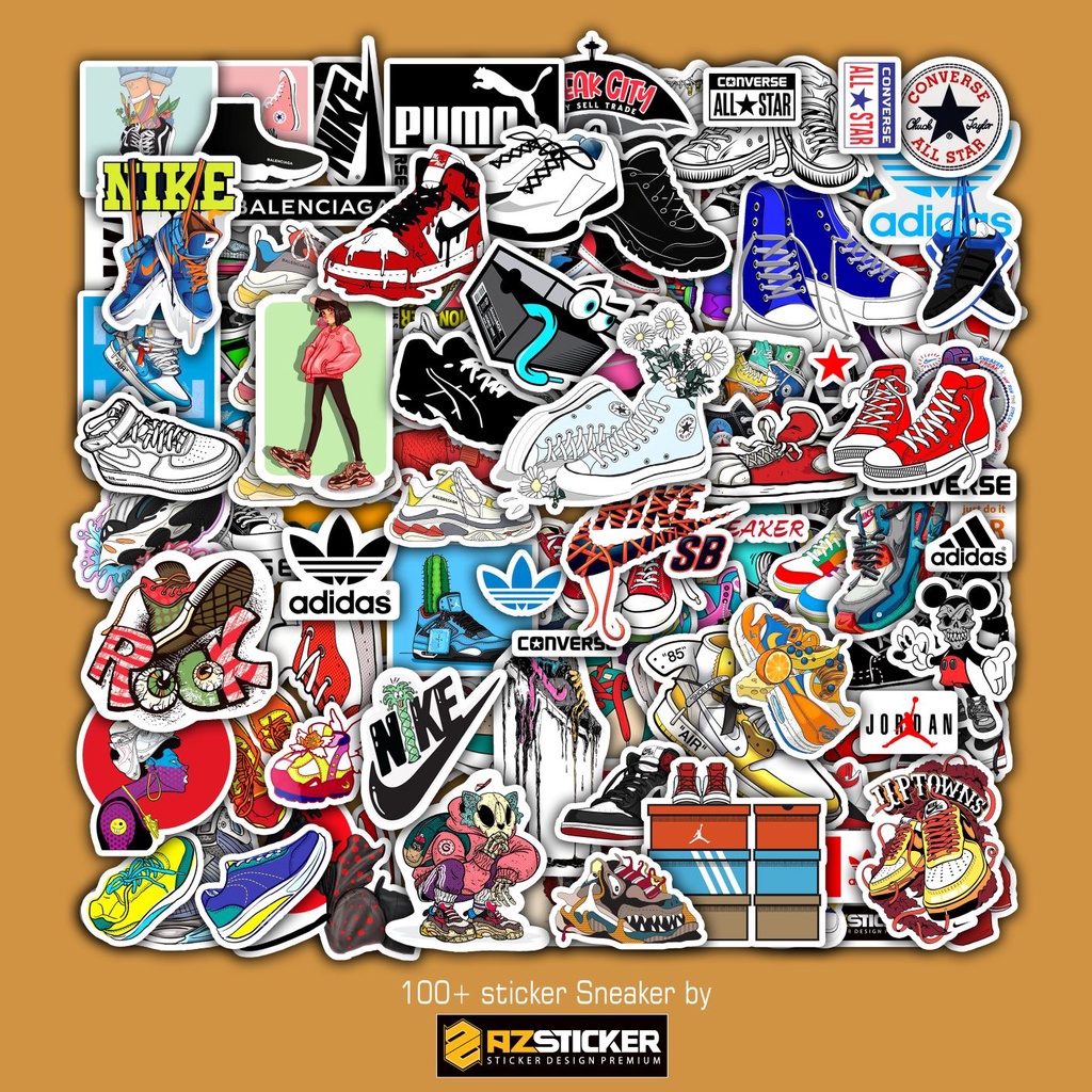 Sticker Giày Sneacker | Nhãn Dán Mũ Bảo Hiểm 5 Lớp Cắt Sẵn Từng Hình