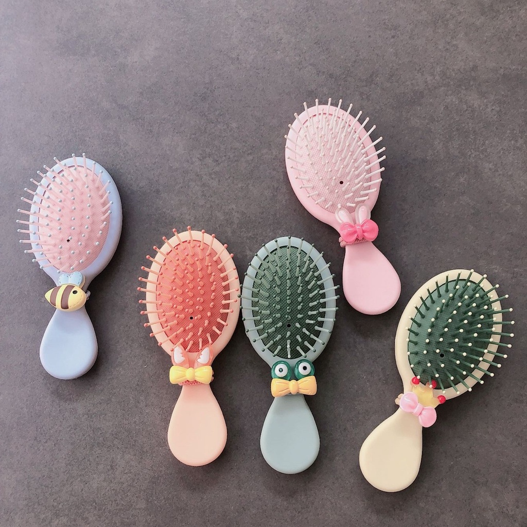 Lược Chải Tóc Mini Có Đầu Lược Chải Khô Và Ướt Cho Bé Gái