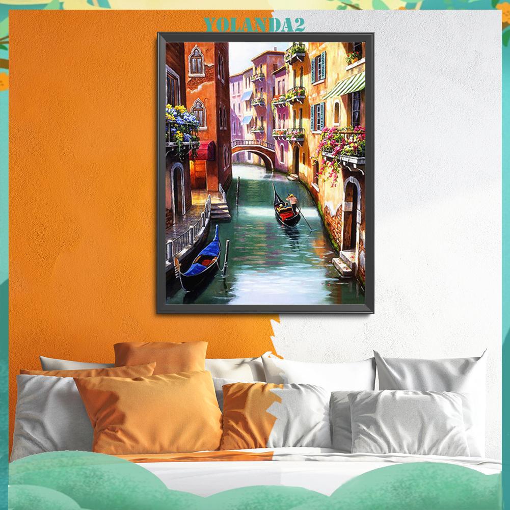 Bộ Tranh Thêu Chữ Thập Tự Làm 11ct Hình Đường Phố