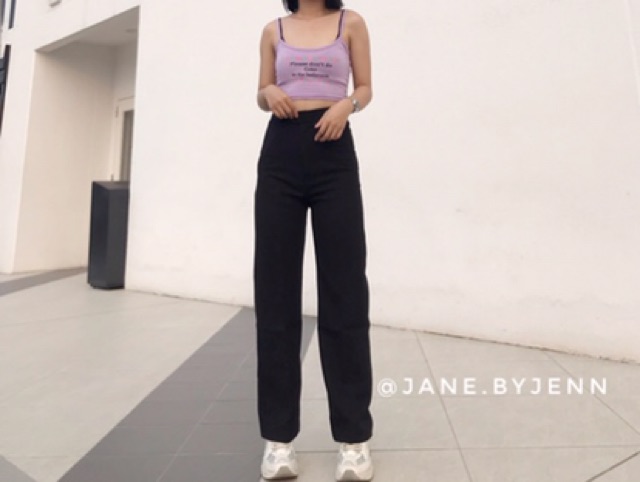 Sẵn_ Quần vải ống rộng thẳng cạp cao V1 | BigBuy360 - bigbuy360.vn