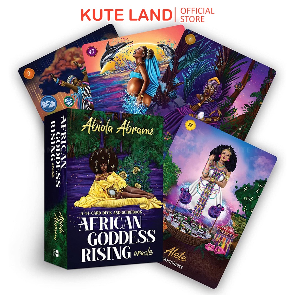 Bộ Bài African Goddess Rising Oracle 44 Lá Tặng Đá Thanh Tẩy SB44