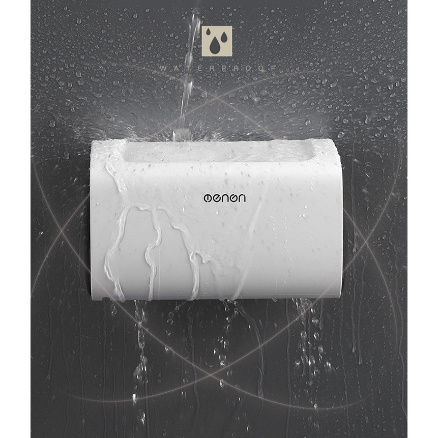 Hộp đựng giấy OENON dán tường cao cấp chất liệu nhựa ABS - Hộp Chữ Nhật OENON