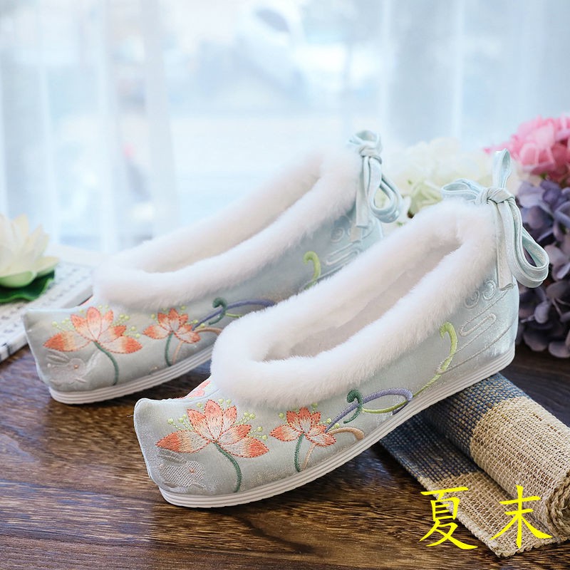 Giày Lót Nhung Tăng Chiều Cao 5cm Phong Cách Cổ Điển Cho Nữ