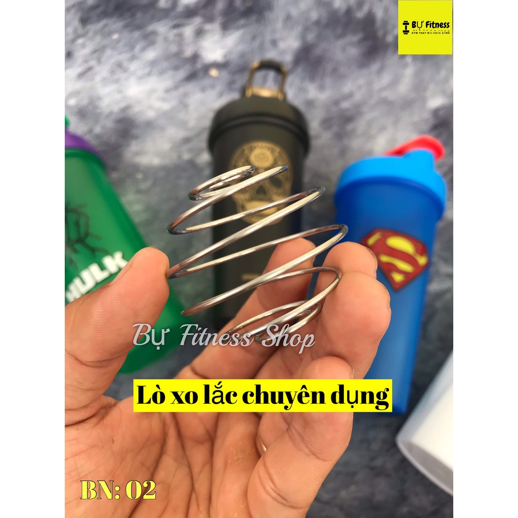 Bình lắc thể thao uống nước, bình nước shaker siêu anh hùng dung tích 750ml