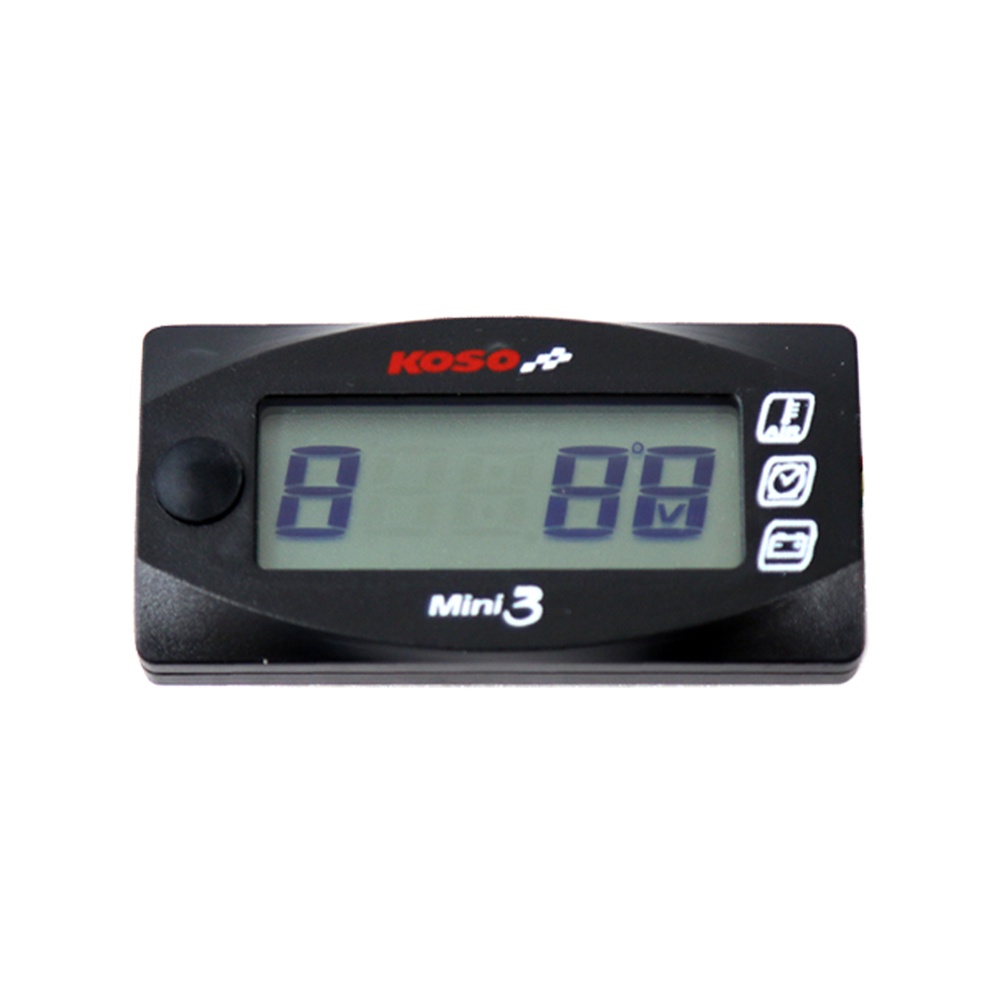 Đồng hồ đo tốc độ không khí KOSO màn hình LED mini 3 trong 1 kèm giá đỡ cho xe máy