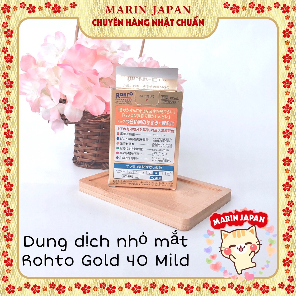 Dung Dịch Nhỏ Mắt Rohto Gold 40 Mild Nhật Bản