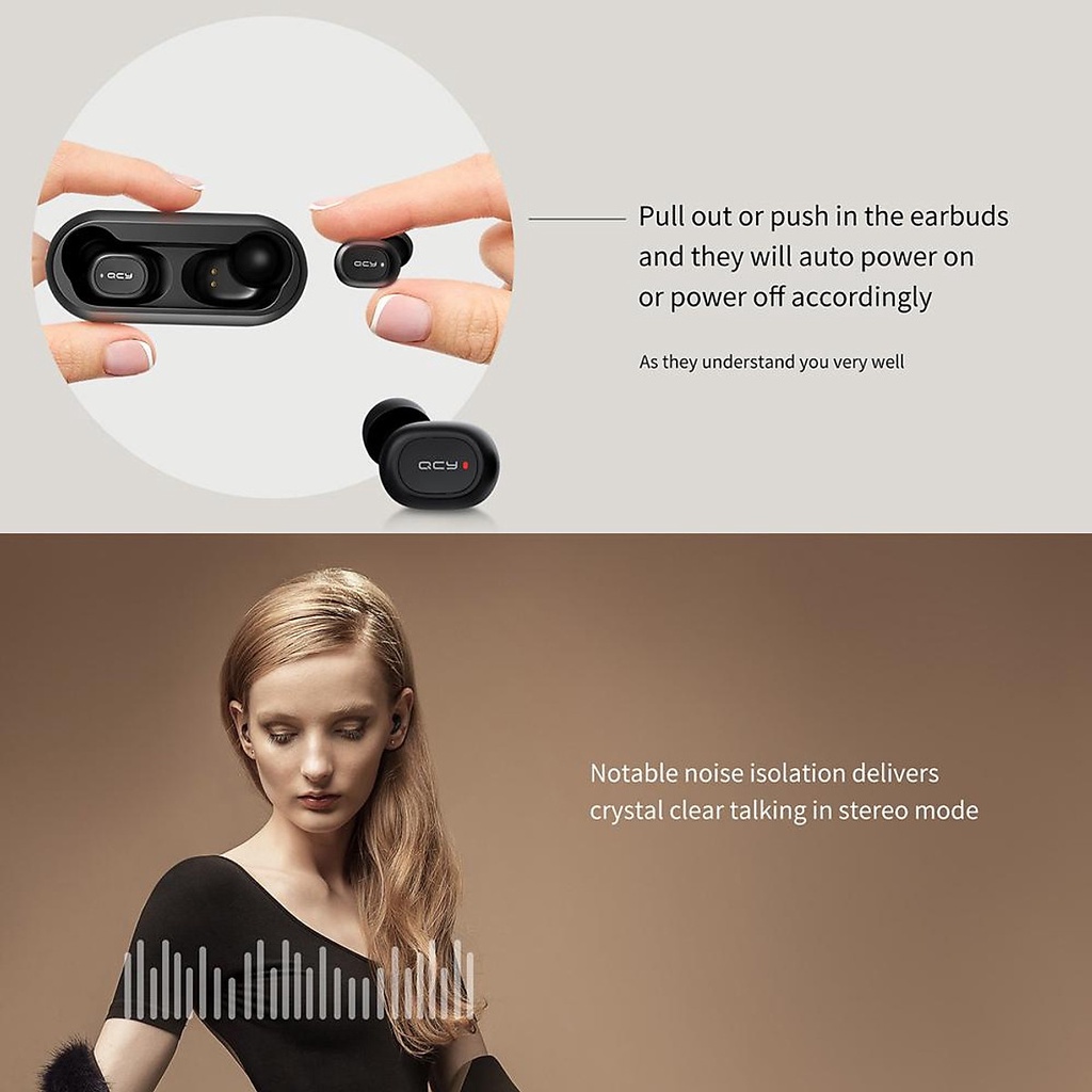 SALE OFF -Tai nghe bluetooth QCY T1C - Hàng Chính Hãng