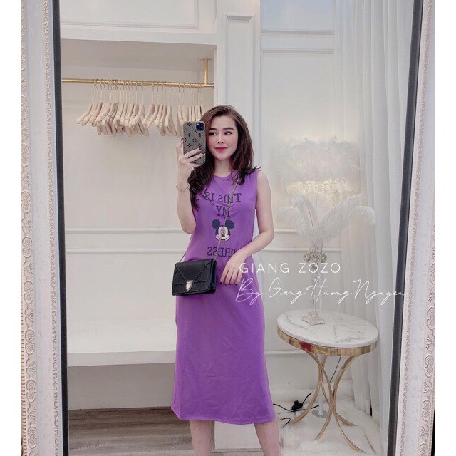 váy suông sát nách in đầu mickey 5 màu hot hit kèm ảnh thật | BigBuy360 - bigbuy360.vn