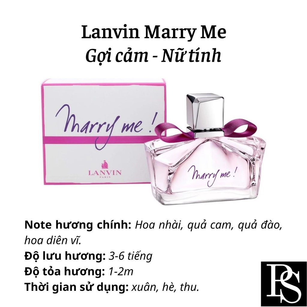 Nước hoa Nữ Lanvin Marry Me EDP