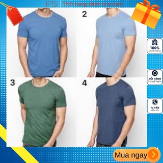 Áo thun cotton cổ tròn nam