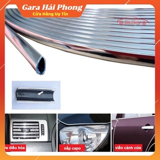 [ Cuộn 13m ]  Nẹp viền chữ U mạ Crom trang chống va đập và trang trí nội ngoại thất ô tô