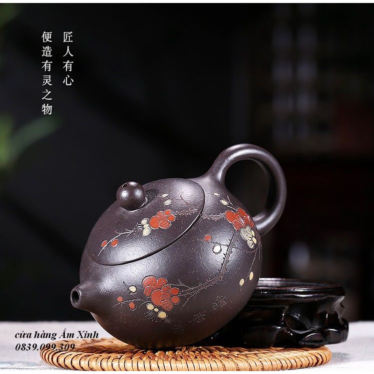 Ấm Tử Sa Nghi Hưng Tây Thi 180 ml (Hắc Kim Sa)