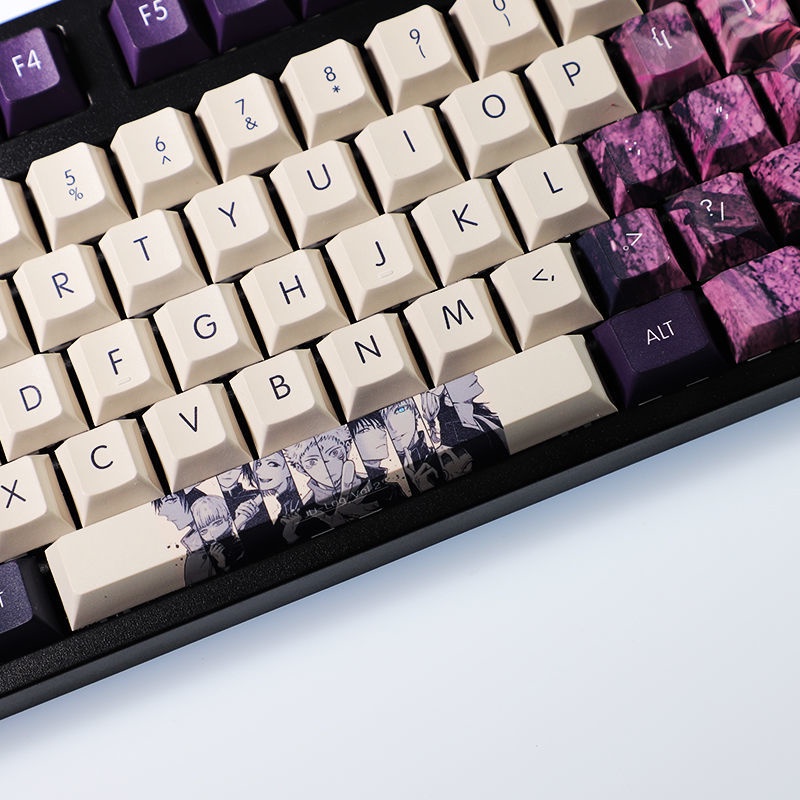 Jujutsu Kaisen keycap Cherry Profile Gojo Satoru theme Anime PBT Dye thăng hoa bàn phím cơ keycap 108 phím