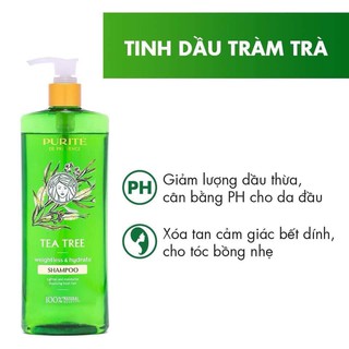 (650ml) Dầu Gội Purite De Provence -TEA TREE Chính Hãng Công Ty Loại Mới