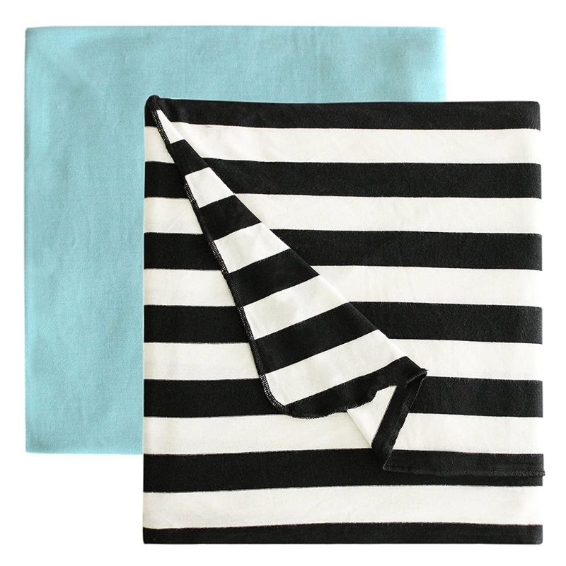 Set 2 Chăn Quấn 80x80cm Bằng Cotton Êm Ái Mềm Mại Cho Em Bé