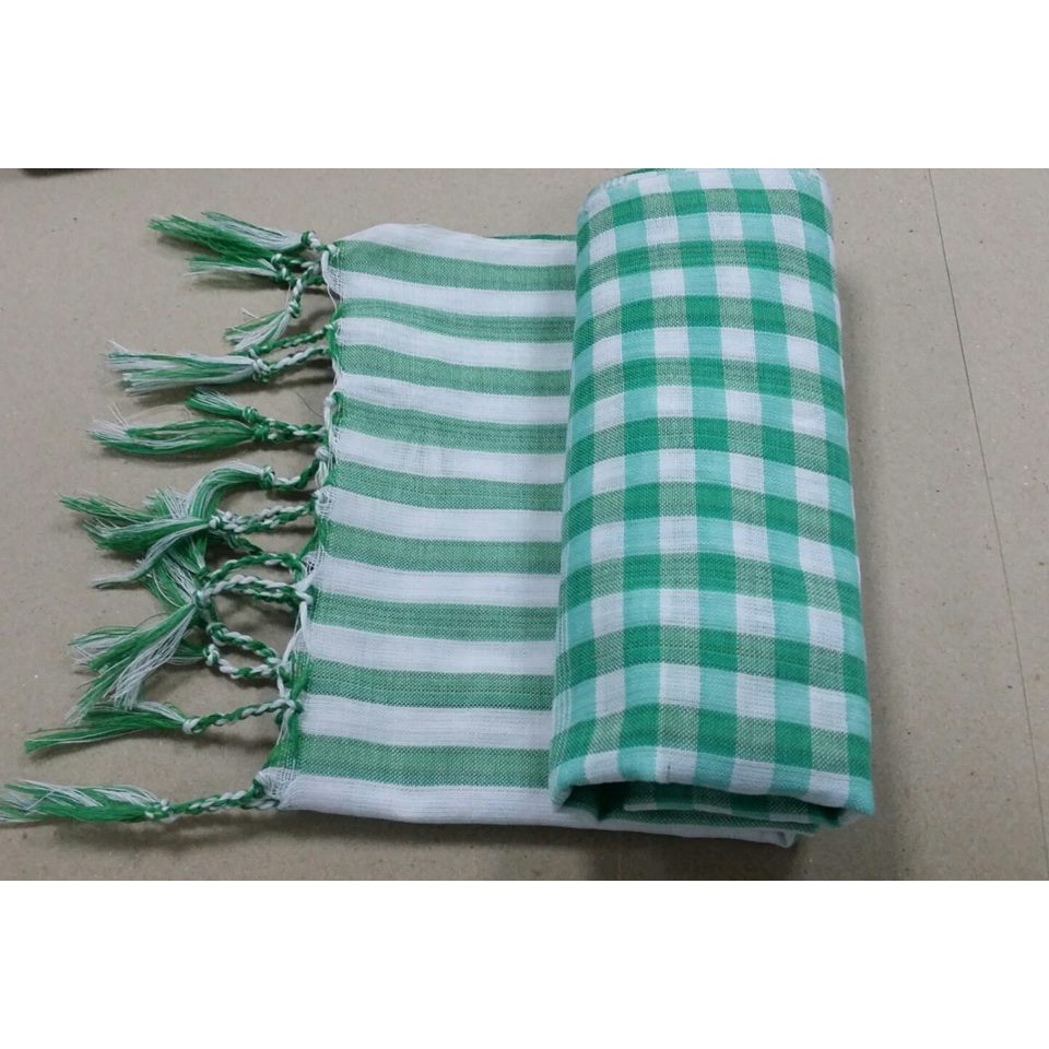 Khăn rằn caro các màu có tua rua dài 1m7*70cm cotton mềm