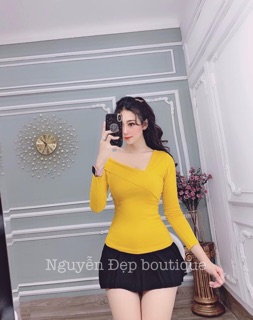 Áo lệch vai tay dài