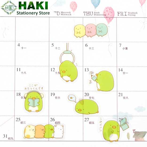 Sticker cute hoạt hình HAKI, hình dán sticker cute 50 miếng trang trí sổ đáng yêu dễ thương giá rẻ ST01