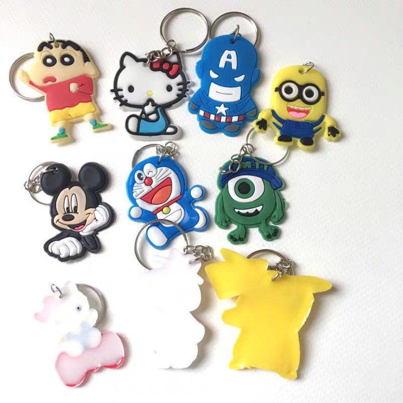 Móc khóa nhựa dẻo PVC dễ thương nhiều hình thù cao cấp