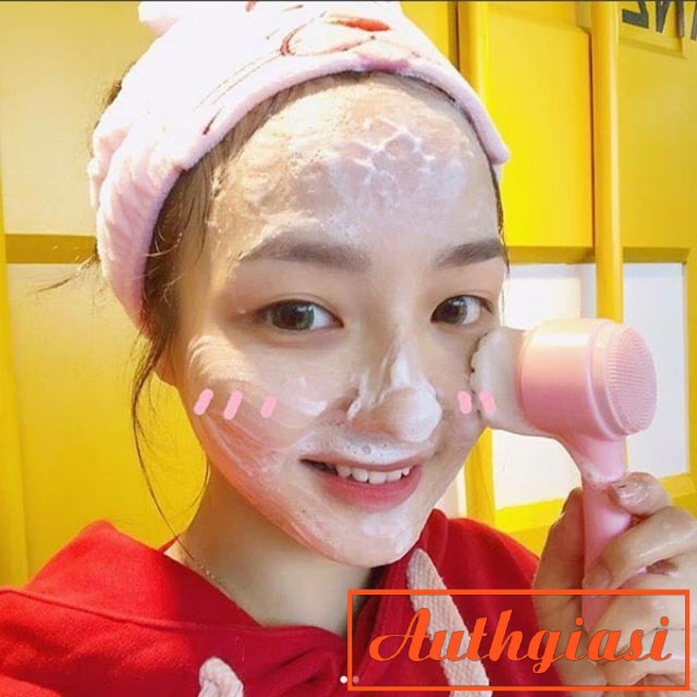 Cọ rửa mặt 2 đầu massage da mặt 1 đầu lông 1 đầu silicon | BigBuy360 - bigbuy360.vn
