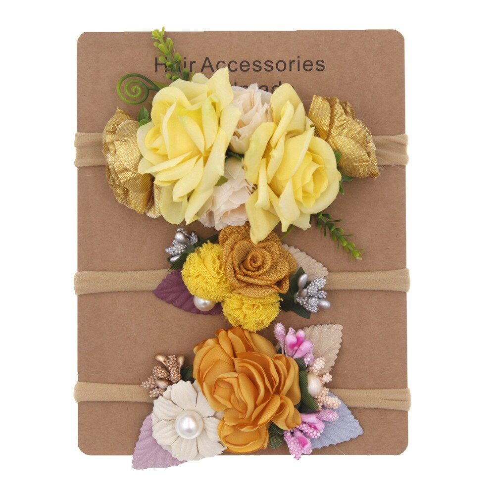 Set 3 Băng Đô Hoa Xinh Xắn Dành Cho Bé Gái