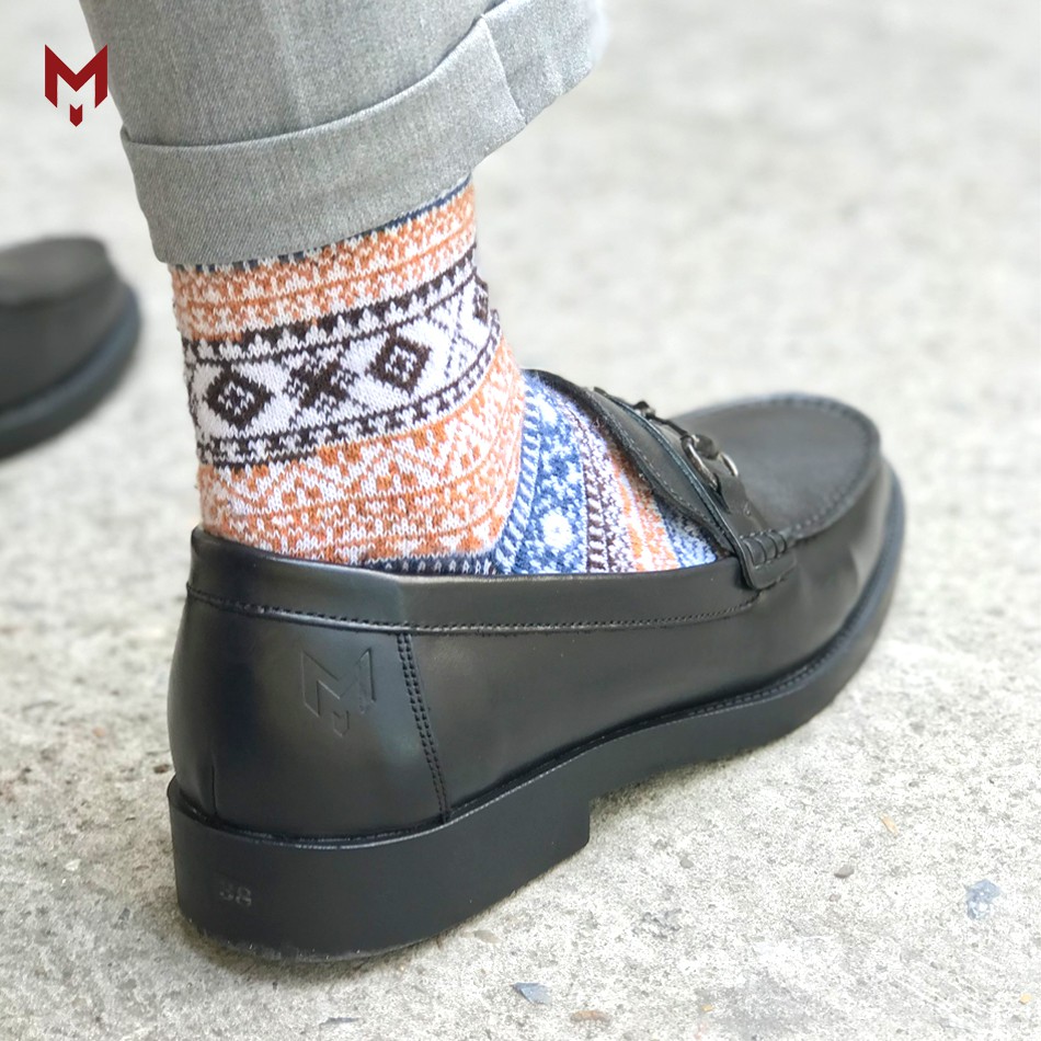 [Mã BMBAU300] Giày lười tây công sở nam MAD horsebit loafer Black da bò cao cấp thời trang giá rẻ uy tín