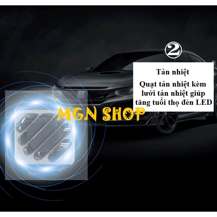 [Đèn LED DAO] [60W] [6000K] [H1 H4 H7 H8/H11/H16 HB3/HB4 HIR2/9012] dành cho ô tô xe máy