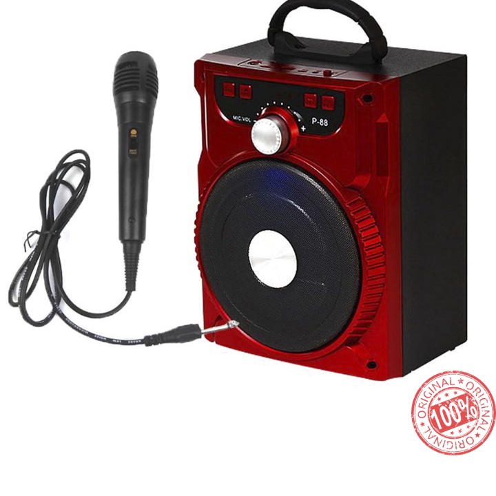 Loa Kẹo Kéo Có Mic Hát Karaoke Nghe Nhạc Bluetooth, Loa bluetooth, loa kraoke cắm thẻ nhớ, nghe đài FM Siêu Hay - Tặng k