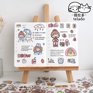 C2 - hộp 100 tấm sticker cute