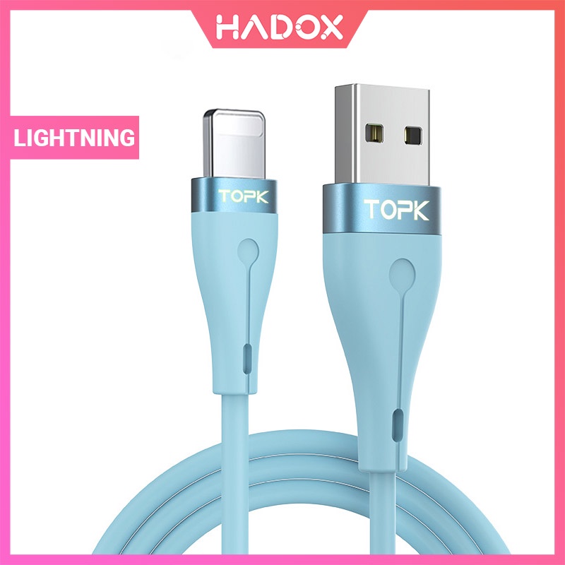 Dây cáp sạc nhanh Type-C,TOPK AN46 dành cho ip,SAMSUNG,XIAOMI-Hàng nhập khẩu