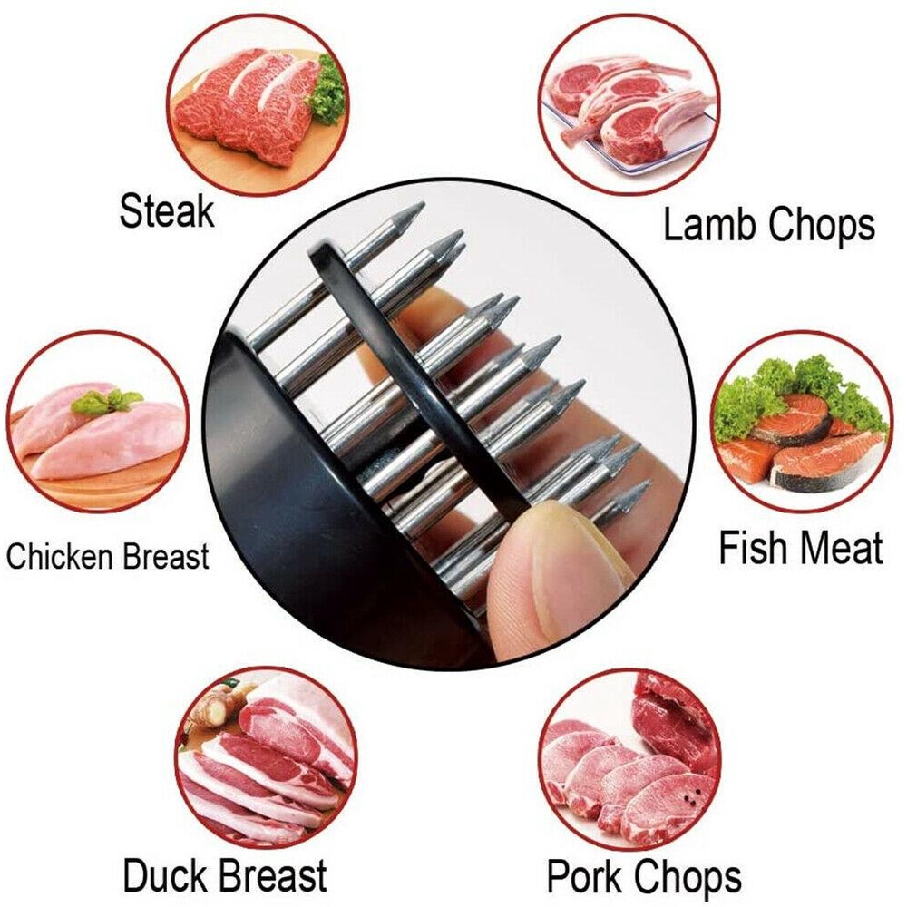 Dụng Cụ Dầm Thịt Nướng BBQ Bằng Thép Không Gỉ Kèm 21 Cây Kim