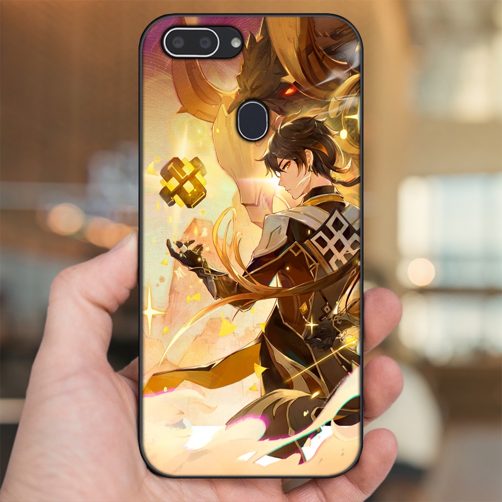 Ốp lưng Realme 2 viền đen in hình Zhongli Genshin Impact