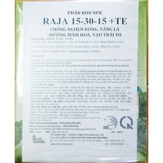 Phân bón NPK RAJA 15-30-15+TE  1KG