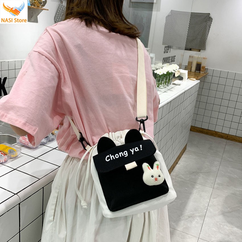 [Túi Cute] Túi đeo chéo nữ Chong ya phong cách Hàn Quốc (T1014) phối màu rất dễ thương - NASI Store