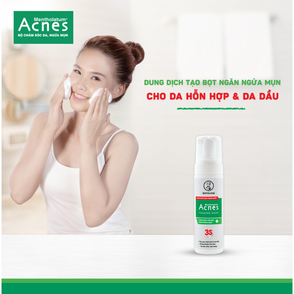 Dung Dịch Acnes Foaming Wash Tạo Bọt Ngăn Ngừa Mụn 150ml