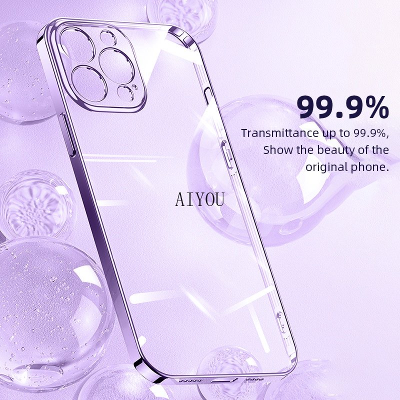 Ốp for iPhone 14 Pro Max điện thoại silicon mềm trong suốt mạ nhám viền vuông dành cho for iPhone 13 12 11 Pro Max X XS XR 7 8 Plus SE
