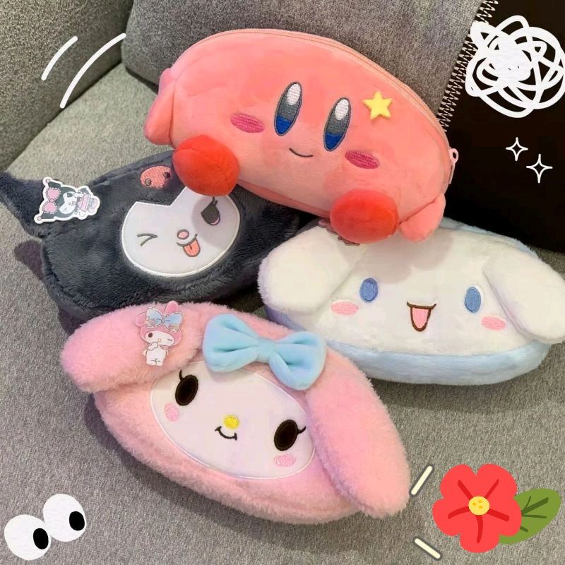 Bóp viết lông cỡ lớn với các nhân vật Cinnamoroll Kuromi Melody Kirby siêu dễ thương
