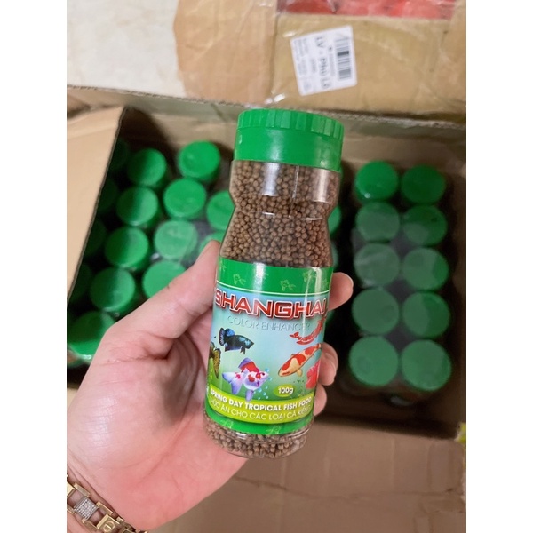 Thức ăn cám cho cá cảnh Shanghai lọ nhỏ tiện dụng 50g 100g Orio 150g hạt chìm