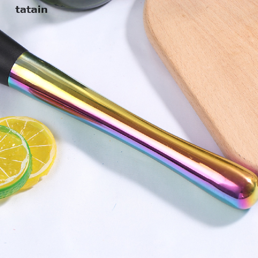[TAT] Stainless Steel Ice Breaker Cocktail Muddler Swizzle Stick For Bar Tool CVX