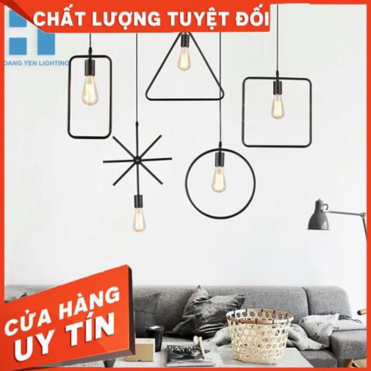 Đèn thả: Mẫu đèn thả hình học trang trí quán trà sữa