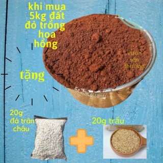 Gói 2kg Đất Đỏ Bazan, Chuyên Trồng rau, Củ Quả, Hoa Hồng, Dâu,..Tặng Kèm 20g Đá Perlite và 20g Trấu Khi Mua 5kg
