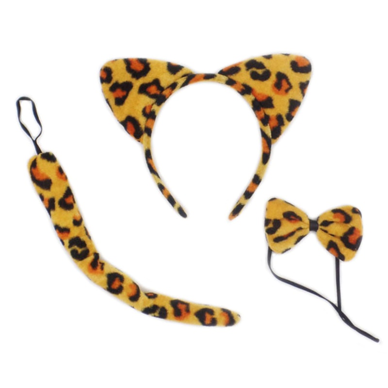 Set 3 Băng Đô Tai Mèo Hóa Trang Halloween Cho Bé