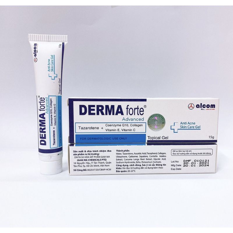 Derma Forte Gel - Kem Dưỡng da, Giảm Mụn, Ngừa Thâm, Mờ Sẹo