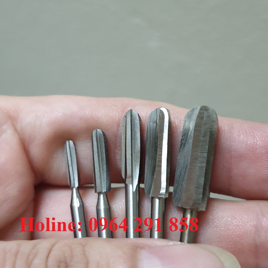 mũi phá gốc cây tạo sẹo hay mũi phá 3 cạnh đầu tròn cán 3mm - mũi khắc gỗ